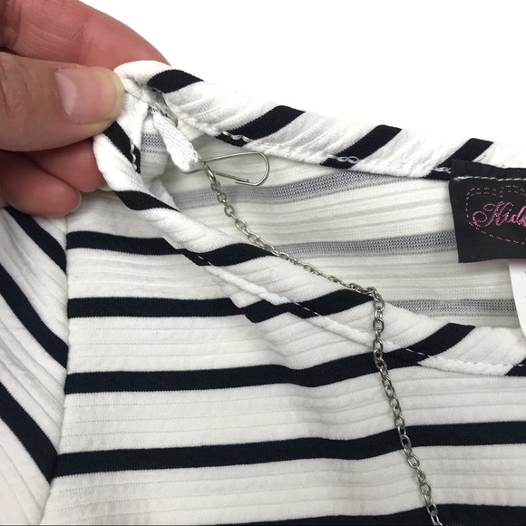 NWT Peplum Stripe Dress Sz 4 - Picture 7 of 7